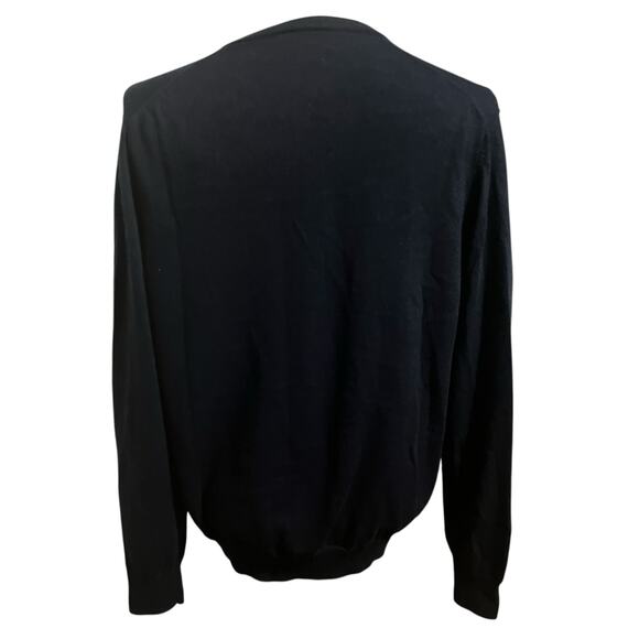 Brooks Brothers Men's Blue Extra Fine Merino Wool V-Neck Sweater Sz XL Classic - Picture 3 of 5